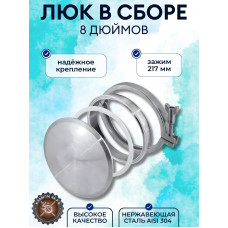 Люк кламповый DN204мм 8 д